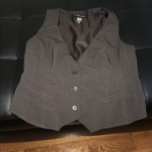 Brown Button Down Vest